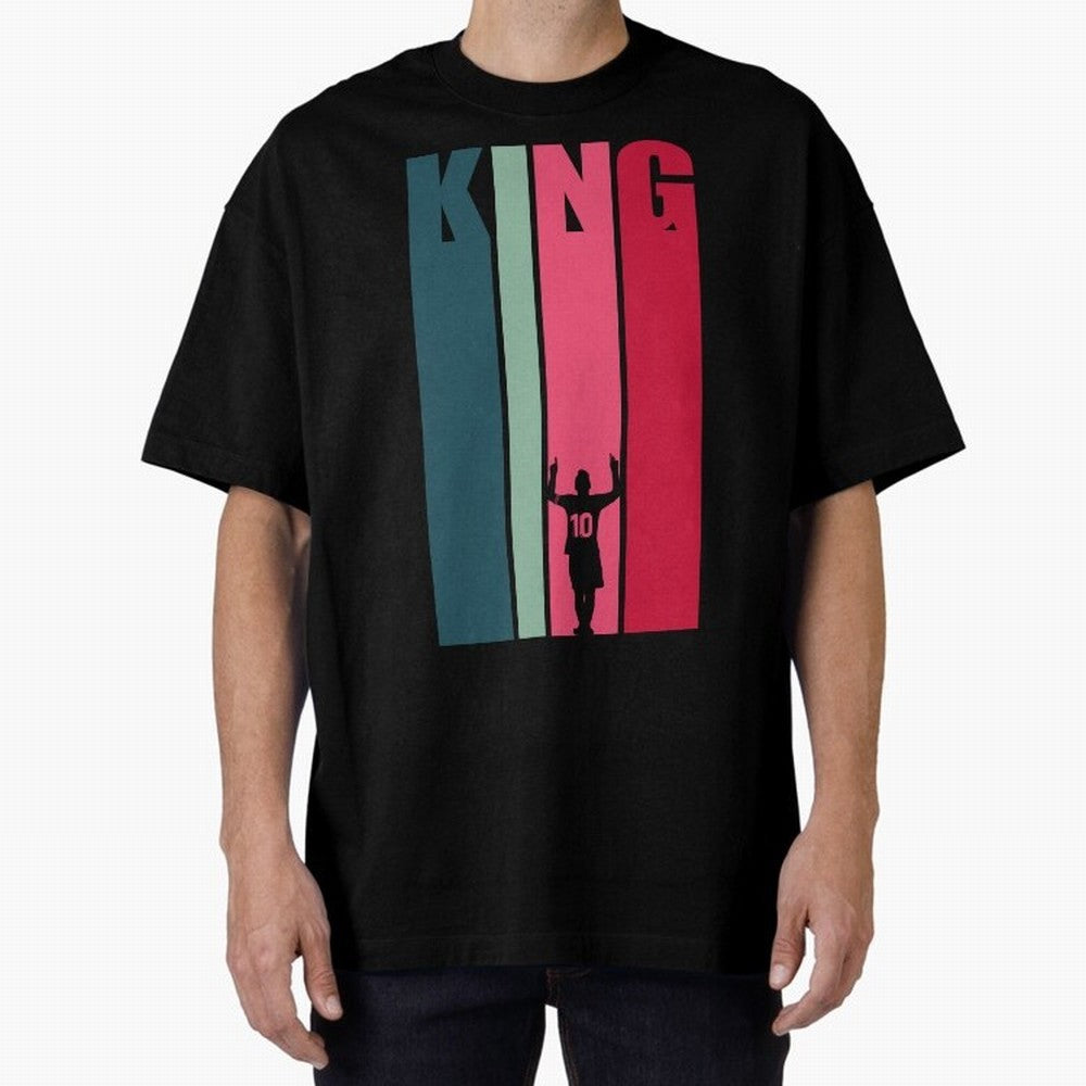 Soccer's King. Oversized T-Shirt Relive FIFA World Cup 2026 Centered on CR7 and Messi, Spain Energy, Vintage Soccer Flavor, Modern Football Stars, National Flags and Final Night Emotion; Built for Supporters Chasing Trophy Dreams, Final Match