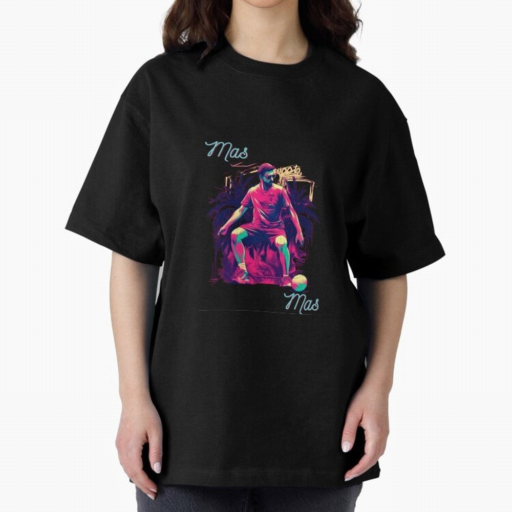 Messi Mas Messi Oversized T-Shirt Keep the Legacy of Global Football Passion for FIFA World Cup 2026 Group Stage, Made for Mbappe, Netherlands, Tournament Hype, Historic Matchups, Family Viewing Parties and Global Sports Pride; Ideal for Football
