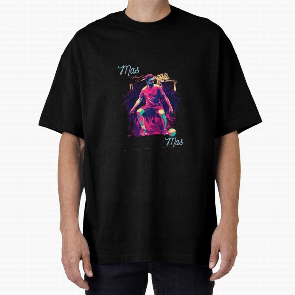 Messi Mas Messi Oversized T-Shirt Keep the Legacy of Global Football Passion for FIFA World Cup 2026 Group Stage, Made for Mbappe, Netherlands, Tournament Hype, Historic Matchups, Family Viewing Parties and Global Sports Pride; Ideal for Football