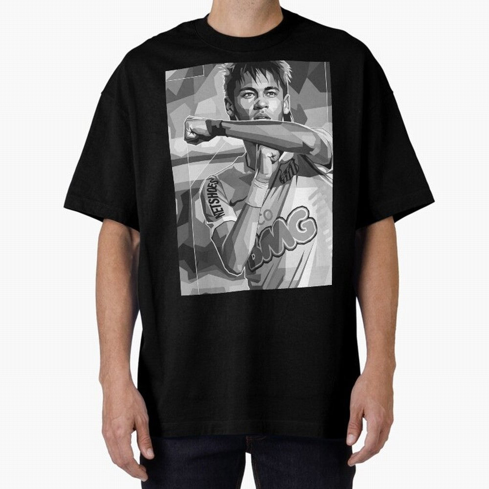 Neymar Grayscale Classic T-Shirt Celebrate Global Passion for FIFA World Cup 2026 Spirit, Made for Spain and Netherlands, Haaland, Classic Soccer Heritage, Championship Pressure, Fan Loyalty and International Pride; Great for Watch Parties, Sports