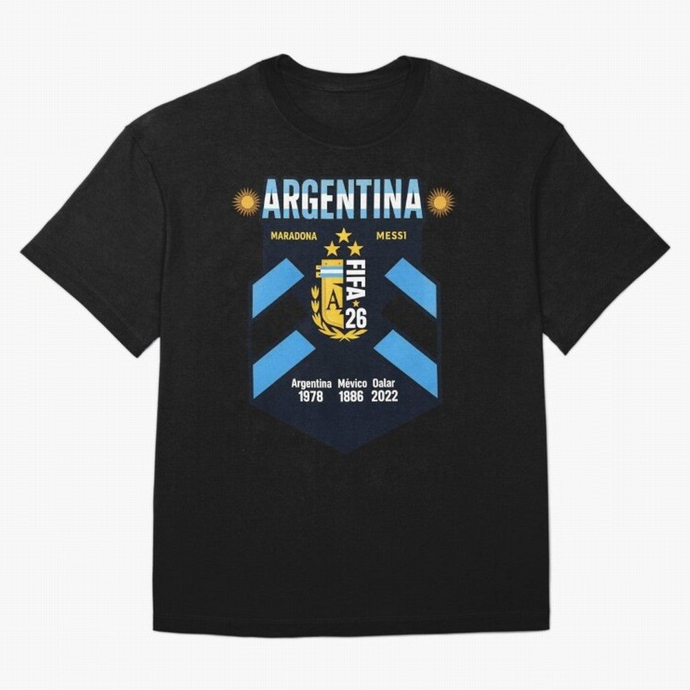 Argentina Football Champions Legacy Badge Design Active T-Shirt Support FIFA World Cup 2026 Group Stage Spirit, Built around Argentina and Brazil, Cristiano Ronaldo, Football Passion, Legendary Performances, Festival Vibes and Supporter Community;