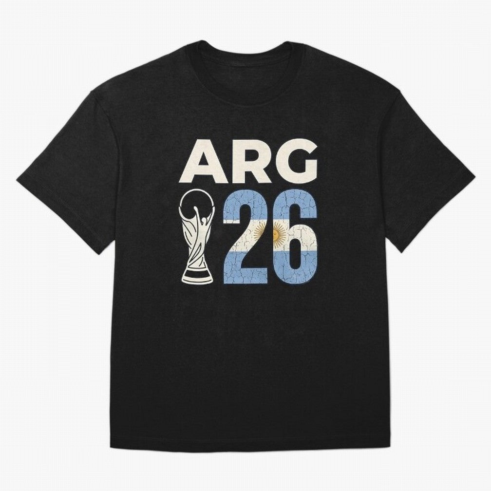 Argentina Football World Cup 2026 - Vintage Arg 26 Flag Design Essential T-Shirt Fuel Your Fan Pride for Global Football Passion for FIFA World Cup 2026, with Messi and Cristiano Ronaldo, England and Germany, Supporter Pride, Iconic Celebrations,