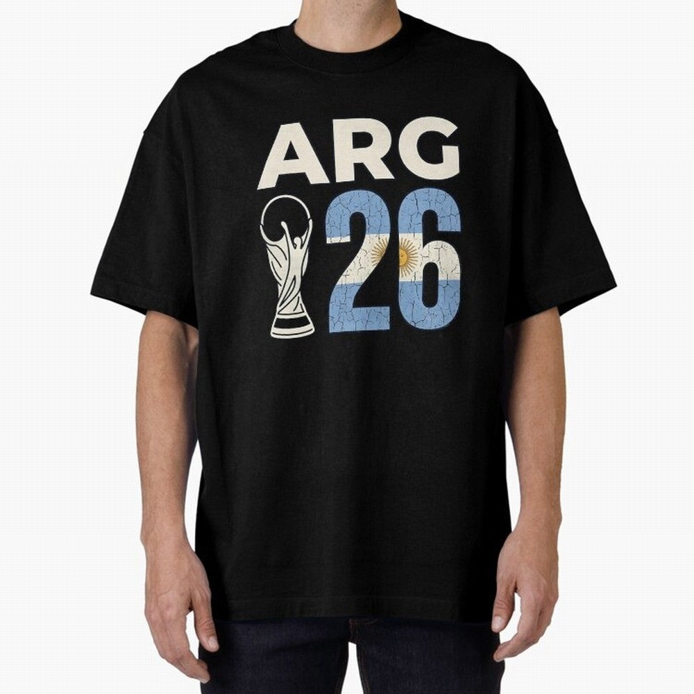 Argentina Football World Cup 2026 - Vintage Arg 26 Flag Design Essential T-Shirt Fuel Your Fan Pride for Global Football Passion for FIFA World Cup 2026, with Messi and Cristiano Ronaldo, England and Germany, Supporter Pride, Iconic Celebrations,