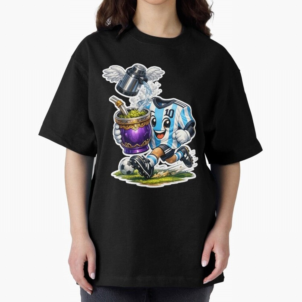 Vamos Argentina ¨C Mate & Football Forever - Argentina Football Mate Mascot - Messi 10 Soccer Fan Art Classic T-Shirt Feel the Roar of FIFA World Cup 2026 USA Canada Mexico Spirit, with France, Haaland and Mbappe, Classic Soccer Heritage,