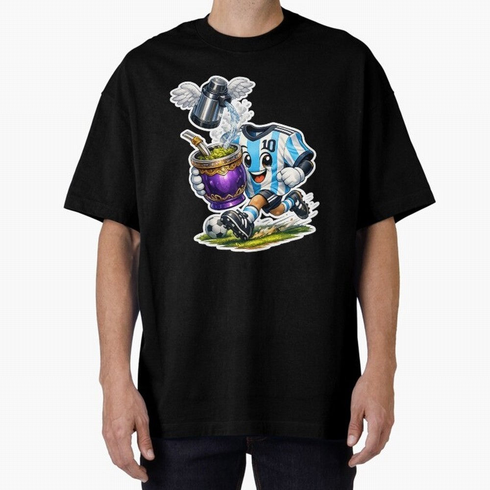 Vamos Argentina ¨C Mate & Football Forever - Argentina Football Mate Mascot - Messi 10 Soccer Fan Art Classic T-Shirt Feel the Roar of FIFA World Cup 2026 USA Canada Mexico Spirit, with France, Haaland and Mbappe, Classic Soccer Heritage,