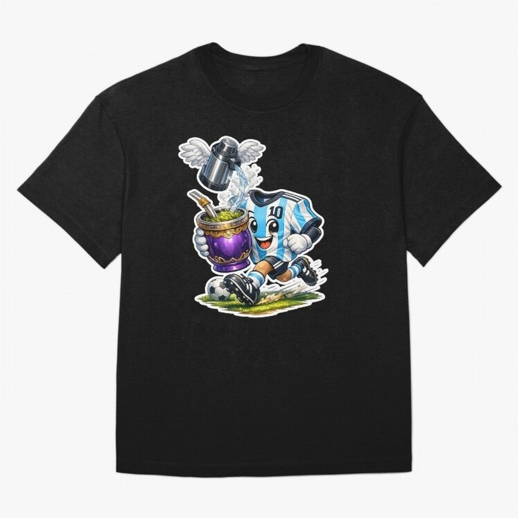 Vamos Argentina ¨C Mate & Football Forever - Argentina Football Mate Mascot - Messi 10 Soccer Fan Art Classic T-Shirt Feel the Roar of FIFA World Cup 2026 USA Canada Mexico Spirit, with France, Haaland and Mbappe, Classic Soccer Heritage,