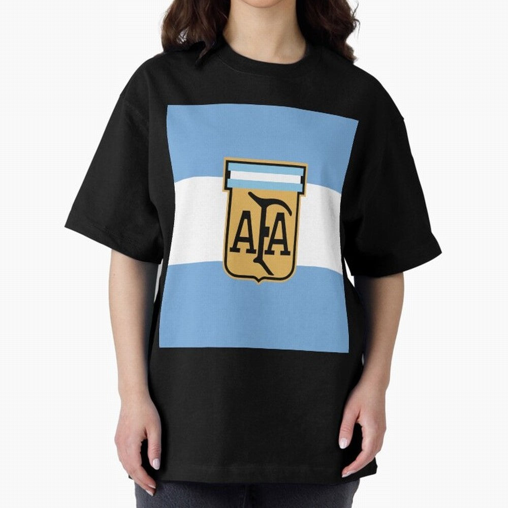 Argentina | 2026 World Cup Fan Apparel Oversized T-Shirt Represent FIFA World Cup 2026 for Fans of CR7 and Messi and Portugal, Bringing Football Festival Excitement, Trophy Ambitions, Country Rivalries and Star Player Buzz; Perfect for People Who