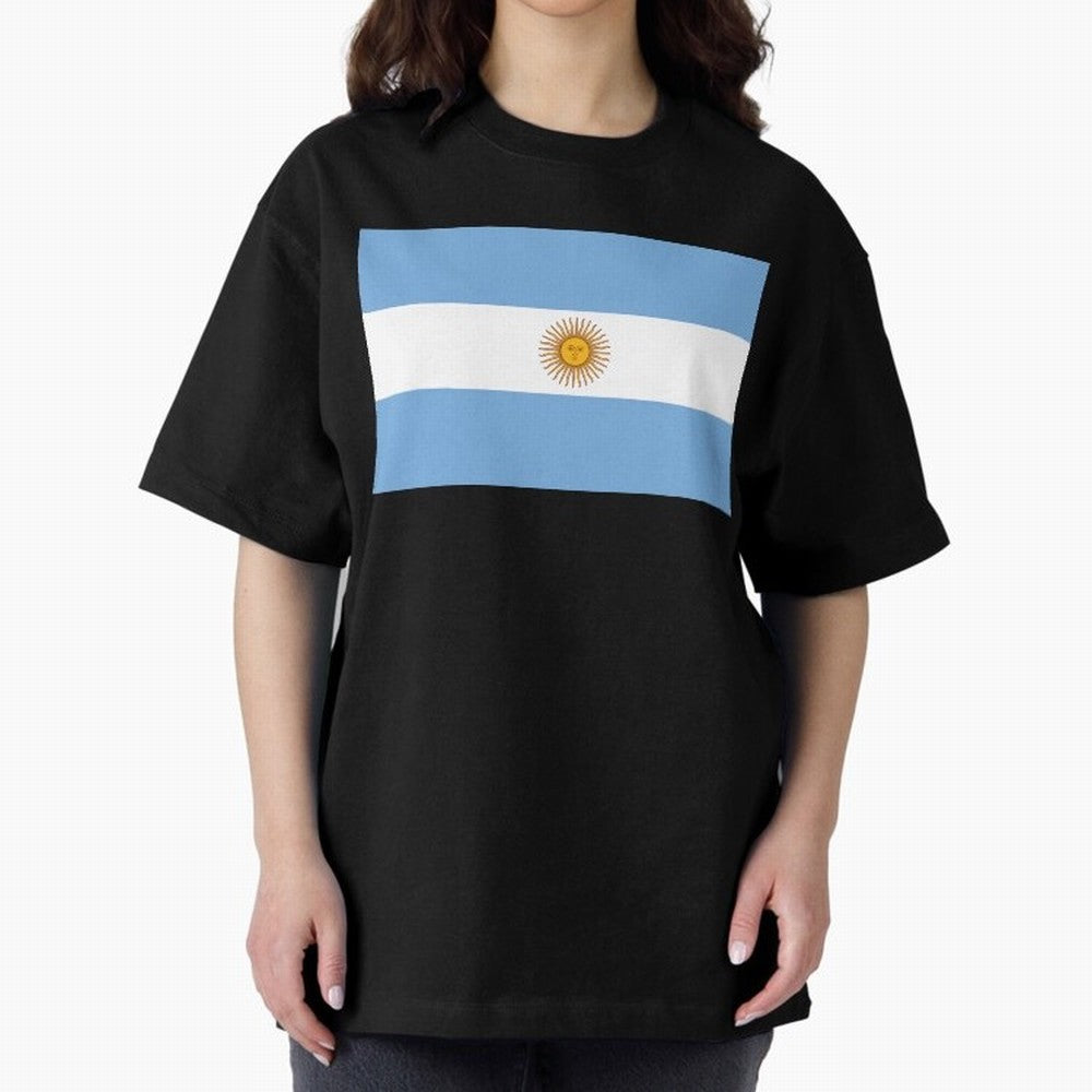 Argentina Oversized T-Shirt Support the Legends of FIFA World Cup 2026 USA Canada Mexico for Fans of Messi, CR7 and Mbappe and Spain, Bringing Tournament Hype, Historic Matchups, Family Viewing Parties and Global Sports Pride; Created for Match Day