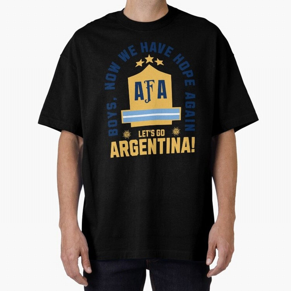 Argentina Soccer 2026 Boys We Have Hope Again Fan Design Classic T-Shirt Mark Global Football Passion for FIFA World Cup 2026 USA Canada Mexico, Highlighting Messi and Cristiano Ronaldo, Argentina, France and Brazil, Champion Mindset, Group Stage