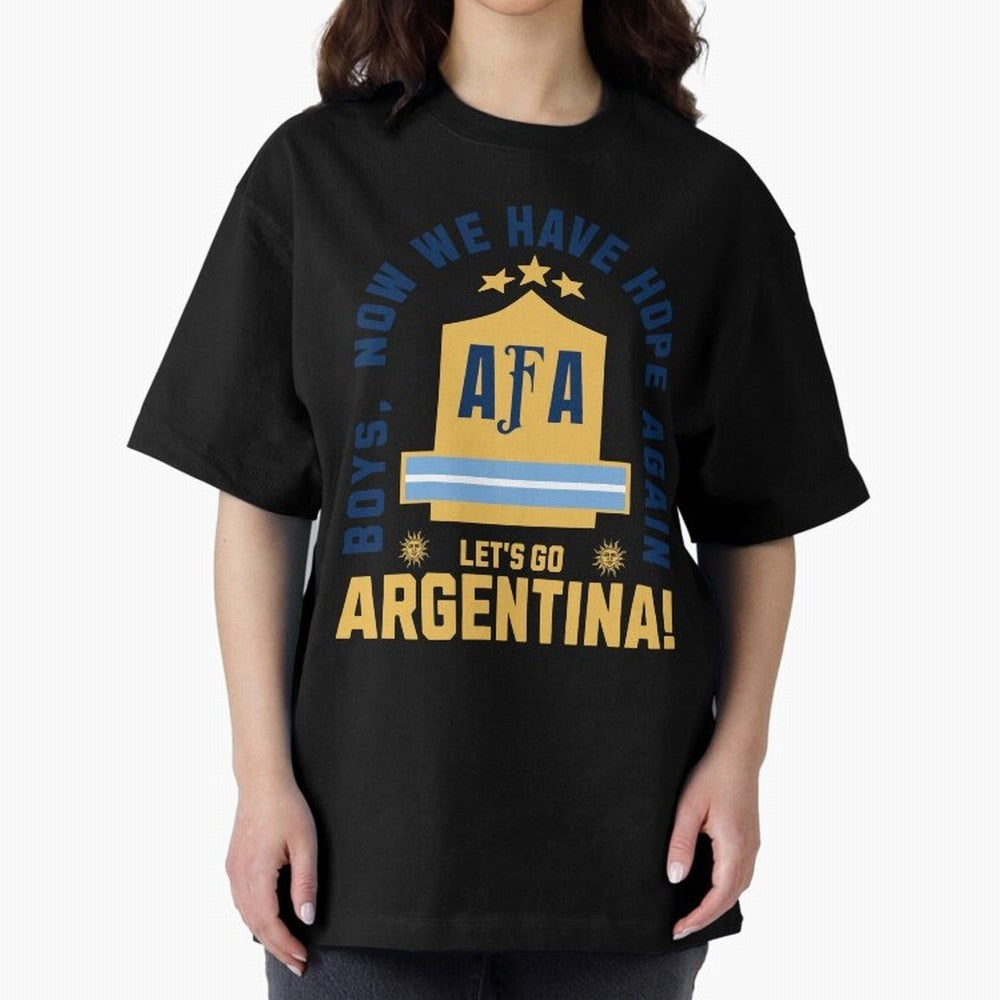 Argentina Soccer 2026 Boys We Have Hope Again Fan Design Classic T-Shirt Mark Global Football Passion for FIFA World Cup 2026 USA Canada Mexico, Highlighting Messi and Cristiano Ronaldo, Argentina, France and Brazil, Champion Mindset, Group Stage