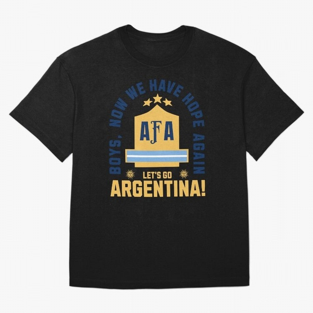 Argentina Soccer 2026 Boys We Have Hope Again Fan Design Classic T-Shirt Mark Global Football Passion for FIFA World Cup 2026 USA Canada Mexico, Highlighting Messi and Cristiano Ronaldo, Argentina, France and Brazil, Champion Mindset, Group Stage