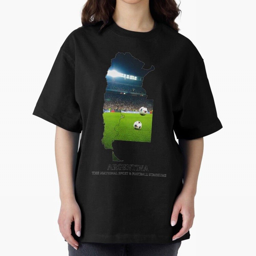 Argentina Map Art - Football Passion & National Stadiums Design Classic T-Shirt Join Supporters Worldwide for Match Day Hype around FIFA World Cup 2026 USA Canada Mexico, Mbappe, Argentina and Brazil, Classic Soccer Heritage, Championship Pressure,