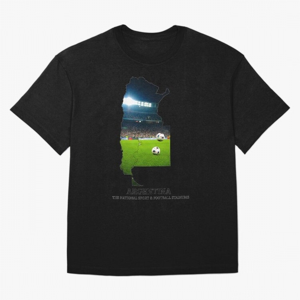 Argentina Map Art - Football Passion & National Stadiums Design Classic T-Shirt Join Supporters Worldwide for Match Day Hype around FIFA World Cup 2026 USA Canada Mexico, Mbappe, Argentina and Brazil, Classic Soccer Heritage, Championship Pressure,