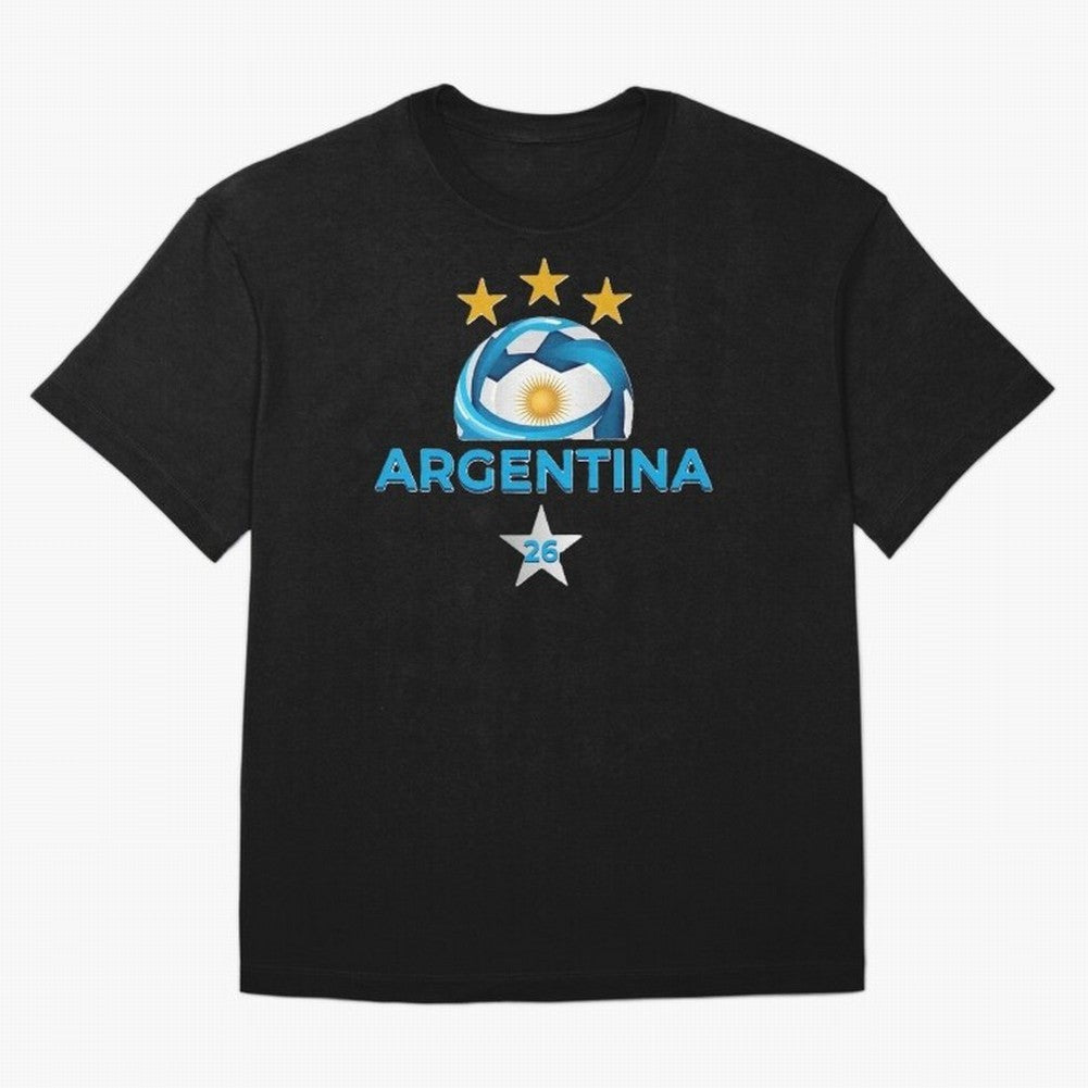 Argentina 2026 Stars Oversized T-Shirt Celebrate the Biggest Stage of FIFA World Cup 2026 USA Canada Mexico for Fans of Cristiano Ronaldo and Argentina, Bringing Game Day Rituals, Football Legends, Country Pride and the Road to the Final; Perfect