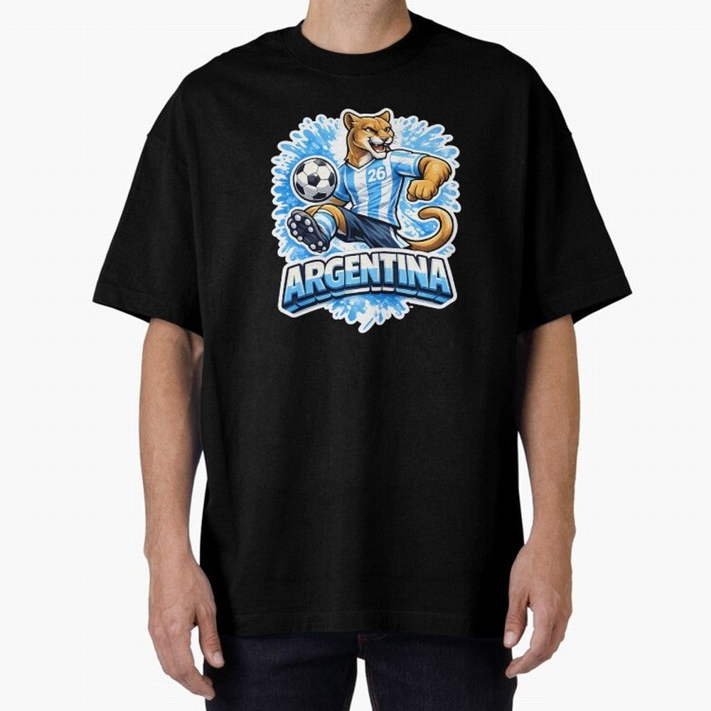 Argentina Soccer Mascot - Albiceleste Edition Essential T-Shirt Celebrate Soccer Greatness during Match Day Hype around FIFA World Cup 2026, Messi, Brazil, Vintage Soccer Flavor, Modern Football Stars, National Flags and Final Night Emotion; Made
