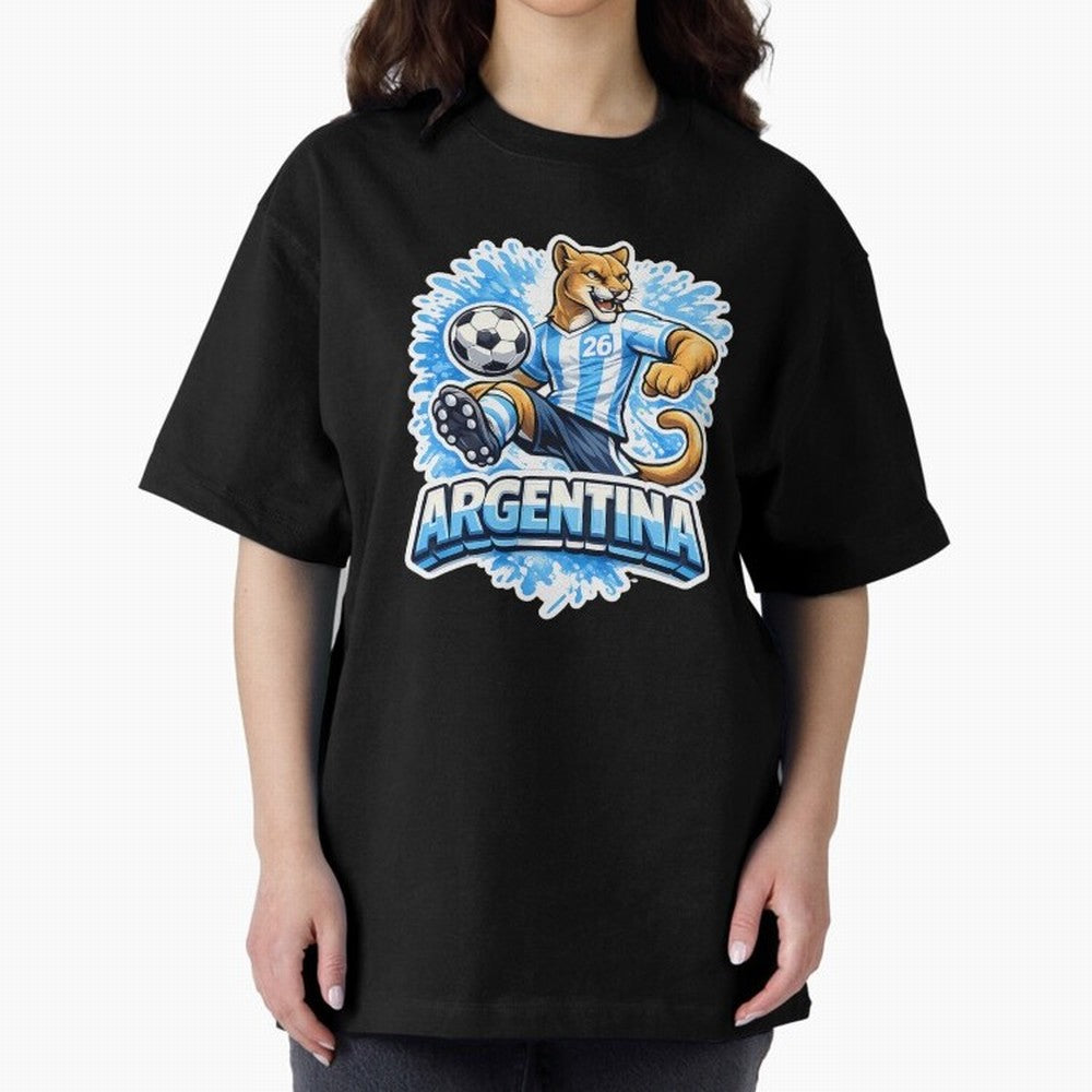 Argentina Soccer Mascot - Albiceleste Edition Essential T-Shirt Celebrate Soccer Greatness during Match Day Hype around FIFA World Cup 2026, Messi, Brazil, Vintage Soccer Flavor, Modern Football Stars, National Flags and Final Night Emotion; Made
