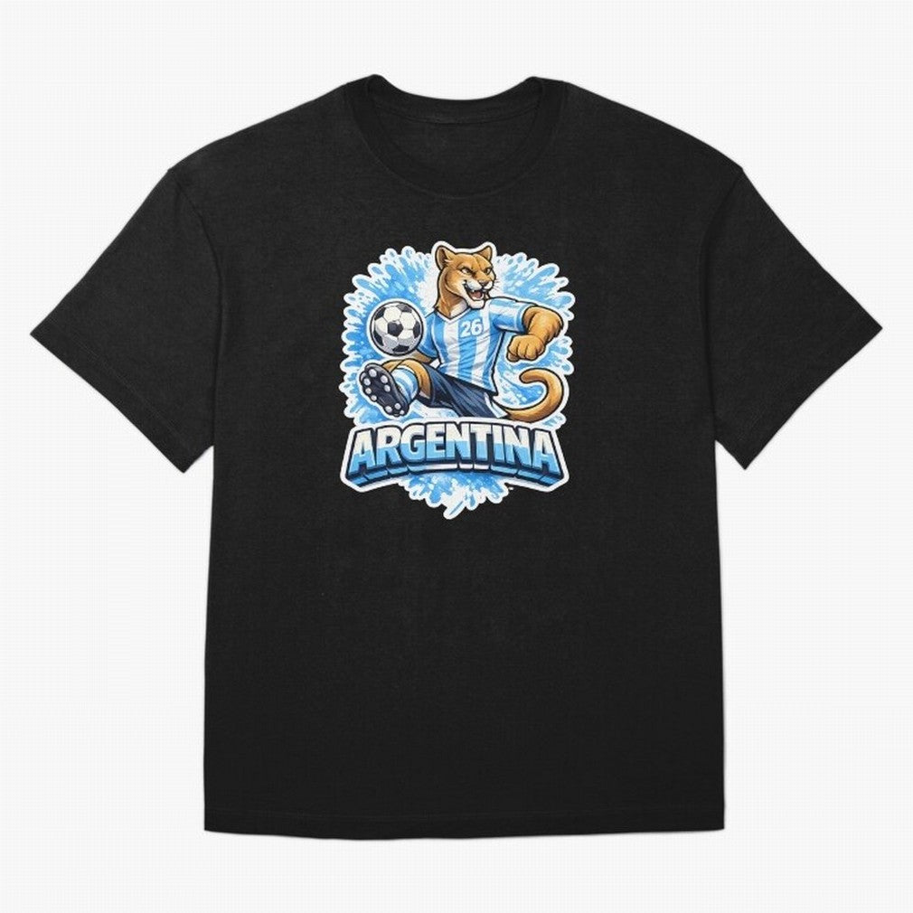 Argentina Soccer Mascot - Albiceleste Edition Essential T-Shirt Celebrate Soccer Greatness during Match Day Hype around FIFA World Cup 2026, Messi, Brazil, Vintage Soccer Flavor, Modern Football Stars, National Flags and Final Night Emotion; Made