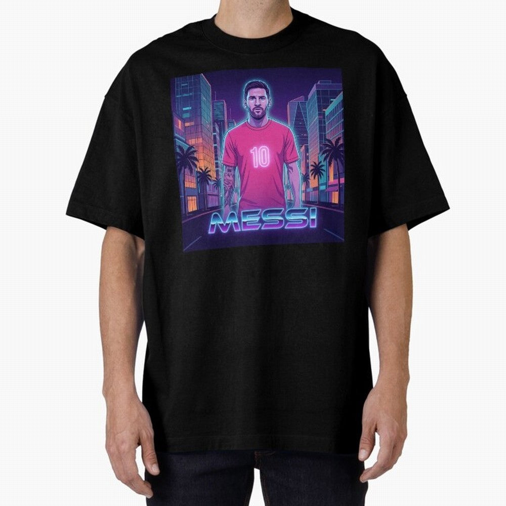 Inter Miami Football Legend Messi Cyberpunk Retro Futurist Design Classic T-Shirt Represent the FIFA World Cup 2026 Group Stage Journey through Messi, Neymar and Mbappe Highlights, Spain and Netherlands Pride, Worldwide Fan Energy, Dramatic Goals,