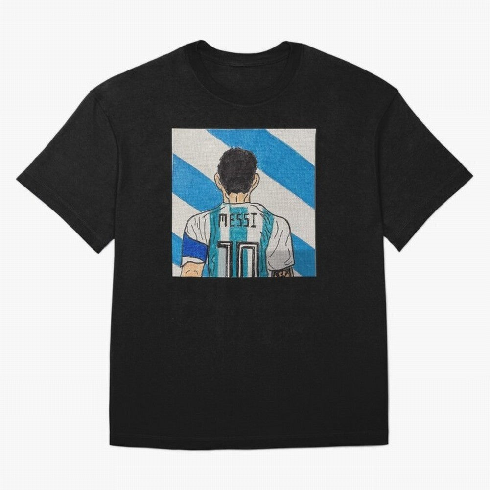 Messi Artwork Oversized T-Shirt Bring Match Day Fire to FIFA World Cup 2026 for Fans of Neymar and Netherlands, Bringing Game Day Rituals, Football Legends, Country Pride and the Road to the Final; Ideal for Fans Who Follow Messi, Cristiano