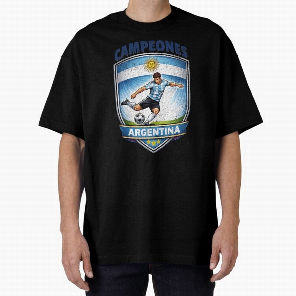 Argentina Vintage Soccer Badge - Campeones 3 Stars Essential T-Shirt Fuel the Hype around Global Football Passion for FIFA World Cup 2026 Group Stage, Centered on Cristiano Ronaldo, Spain, Classic Soccer Heritage, Championship Pressure, Fan Loyalty