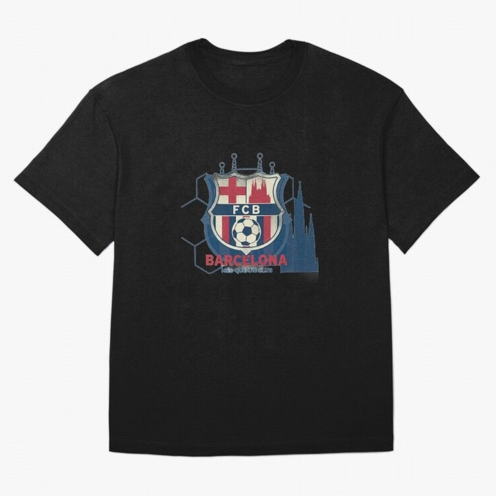 FCB Minimalist - Football Fan Design Oversized T-Shirt Discover Global Football Passion for FIFA World Cup 2026, Made for Messi and Cristiano Ronaldo, Spain and Netherlands, Football History, Final Match Energy, Crowd Noise and Once in a Lifetime