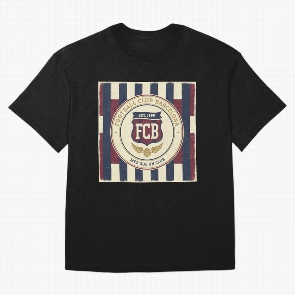 FCB Vintage - Football Fan Design Classic T-Shirt Carry the Dream of the FIFA World Cup 2026 Group Stage Journey through Messi, Neymar and Mbappe Highlights, France and Portugal Pride, Championship Spirit, Famous Goals, Roaring Crowds and
