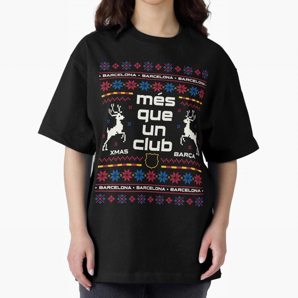FC Barcelona Christmas Classic T-Shirt Bring Retro Soccer Energy to Global Football Passion for FIFA World Cup 2026 Group Stage, Driven by Messi and Cristiano Ronaldo, Argentina, France and Brazil, Goal Celebration Energy, Supporter Heritage,