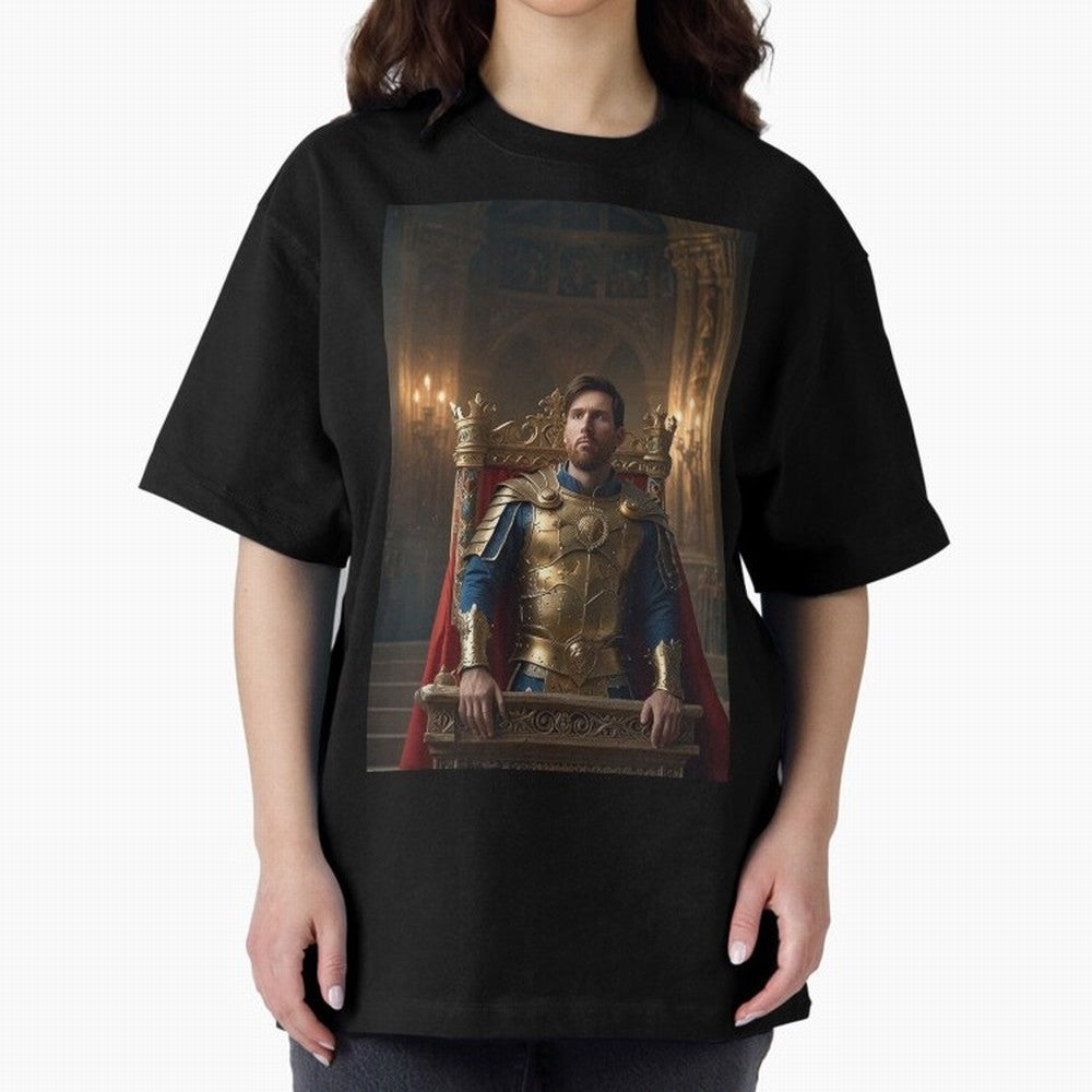 Messi the King 1 Oversized T-Shirt Turn Football Passion into Global Football Passion for FIFA World Cup 2026 USA Canada Mexico, Capturing Haaland, Spain and Netherlands, Tournament Hype, Historic Matchups, Family Viewing Parties and Global Sports