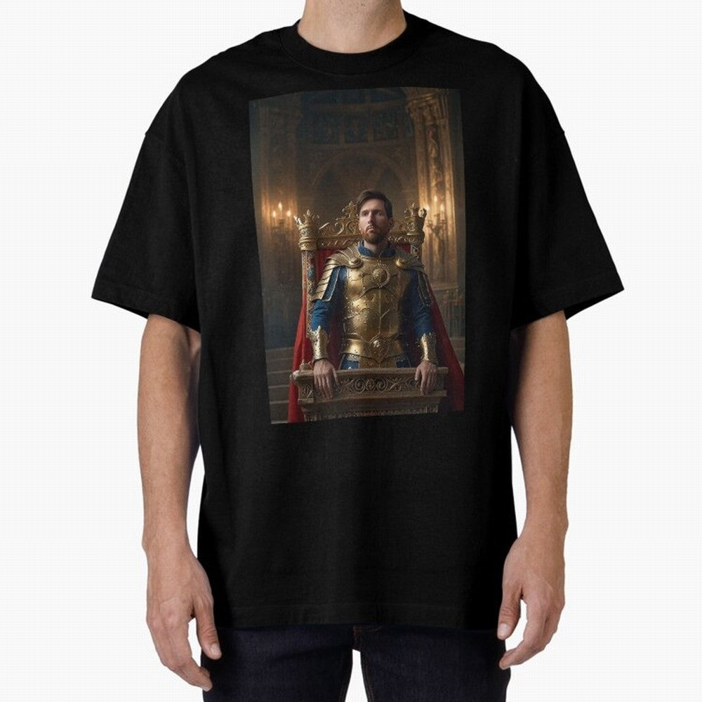 Messi the King 1 Oversized T-Shirt Turn Football Passion into Global Football Passion for FIFA World Cup 2026 USA Canada Mexico, Capturing Haaland, Spain and Netherlands, Tournament Hype, Historic Matchups, Family Viewing Parties and Global Sports