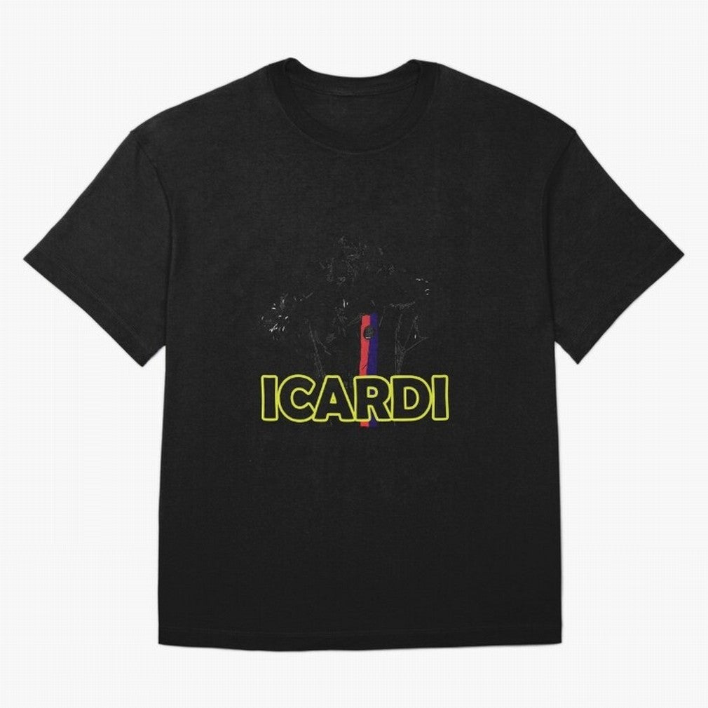 Icardi Essential T-Shirt Support Your Favorite Stars during Global Football Passion for FIFA World Cup 2026, Centered on Messi, CR7 and Mbappe, France and Portugal, Championship Spirit, Famous Goals, Roaring Crowds and International Football Unity;