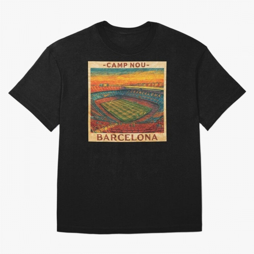 Camp Nou Barcelona FC Classic T-Shirt Support Iconic Players in FIFA World Cup 2026 Spirit, Highlighting Netherlands, Neymar, Tournament Hype, Historic Matchups, Family Viewing Parties and Global Sports Pride; Built for Supporters Chasing Trophy