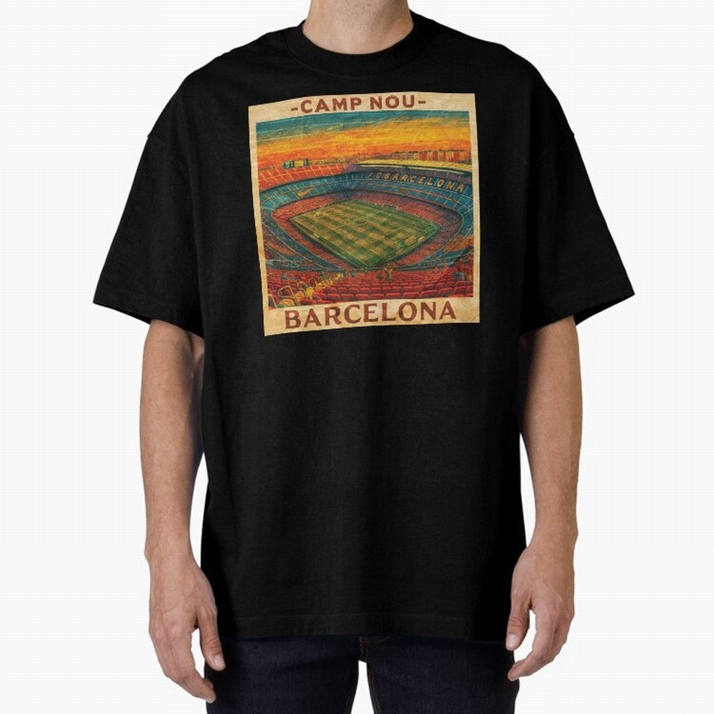 Camp Nou Barcelona FC Classic T-Shirt Support Iconic Players in FIFA World Cup 2026 Spirit, Highlighting Netherlands, Neymar, Tournament Hype, Historic Matchups, Family Viewing Parties and Global Sports Pride; Built for Supporters Chasing Trophy