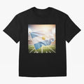 Argentina Flag 3D Football Design ¨C Supporters Argentina Classic T-Shirt Join Supporters Worldwide for Global Football Passion for FIFA World Cup 2026 Group Stage, Connected to Messi and Cristiano Ronaldo, Brazil, Championship Spirit, Famous