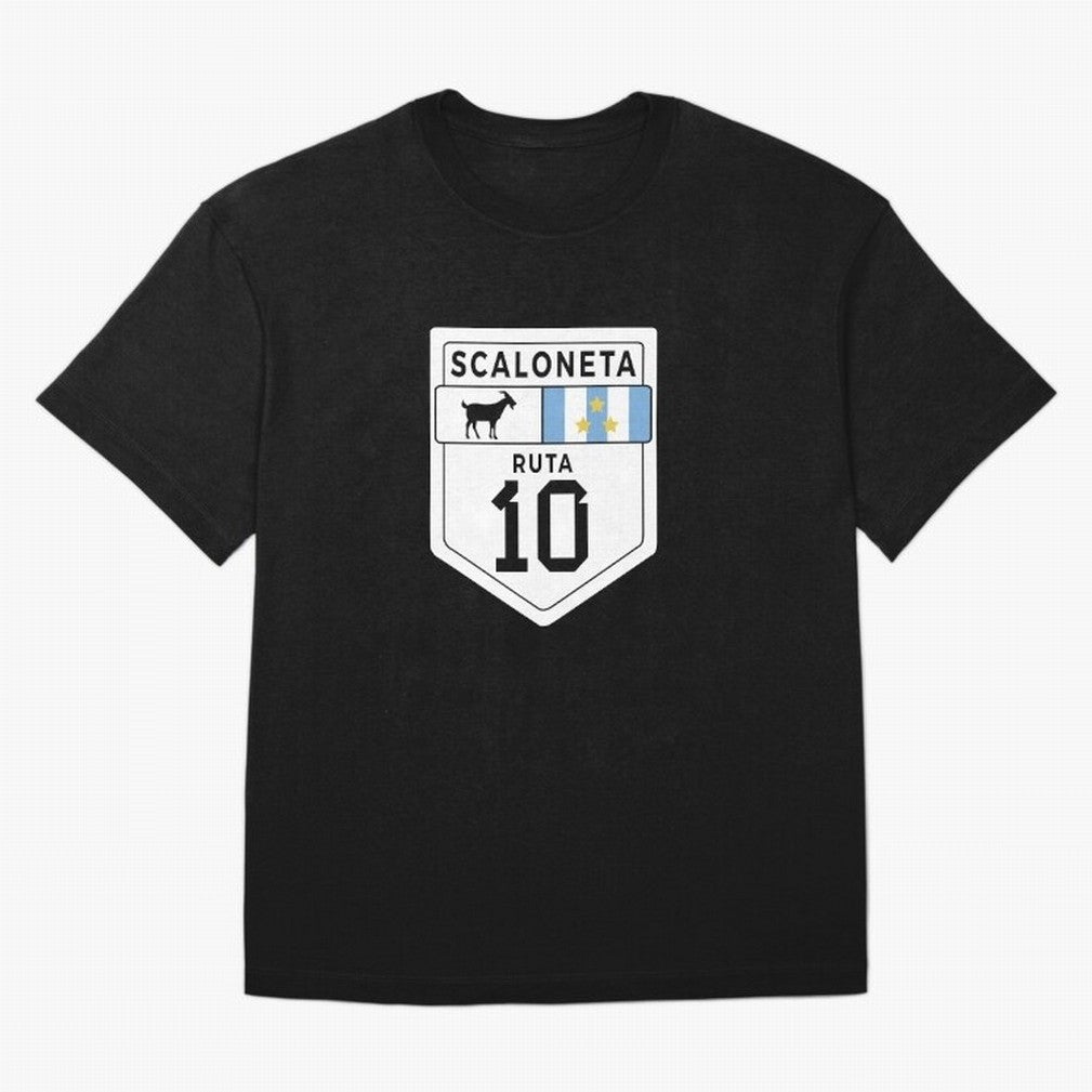 Scaloneta - Messi 10 - Goat Oversized T-Shirt Carry Global Football Passion for FIFA World Cup 2026, Featuring Messi, CR7 and Mbappe, France, Sports Nostalgia, International Competition, Famous Players and Unforgettable Victories; Made for