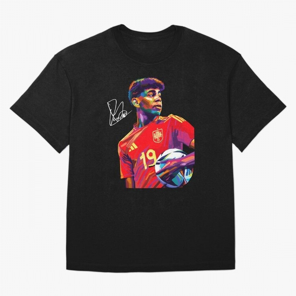 Lamine Yamal Wpap Art Classic T-Shirt Celebrate FIFA World Cup 2026 Spirit, Filled with Spain, Cristiano Ronaldo, Champion Mindset, Group Stage Buzz, Knockout Tension and Passionate Fan Culture; Ideal for Football Dads, Football Moms, Friends,