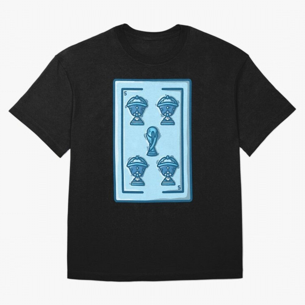 5 de copas - Argentina Classic T-Shirt Follow Global Football Passion for FIFA World Cup 2026, Featuring Messi, Neymar and Mbappe, Brazil, Portugal and Argentina, Football Passion, Legendary Performances, Festival Vibes and Supporter Community;