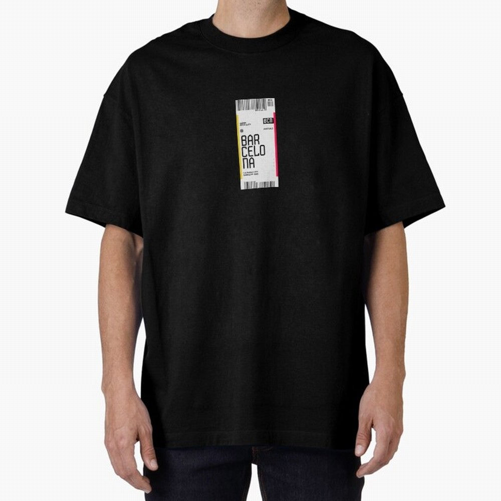 Barcelona Boarding Pass Sparin Travel Ticket Classic T-Shirt Show Passion for the Stars of Global Football Passion for FIFA World Cup 2026, Connected to Messi, Brazil, Championship Spirit, Famous Goals, Roaring Crowds and International Football