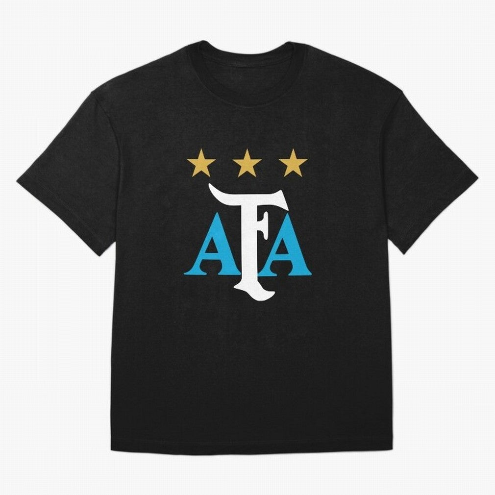 AFA logo - Argentina (light blue, white & gold) Oversized T-Shirt Celebrate the Magic of the FIFA World Cup 2026 Journey through CR7 Highlights, Netherlands Pride, Soccer Culture, Superstar Moments, National Team Dreams and Competitive Fire;