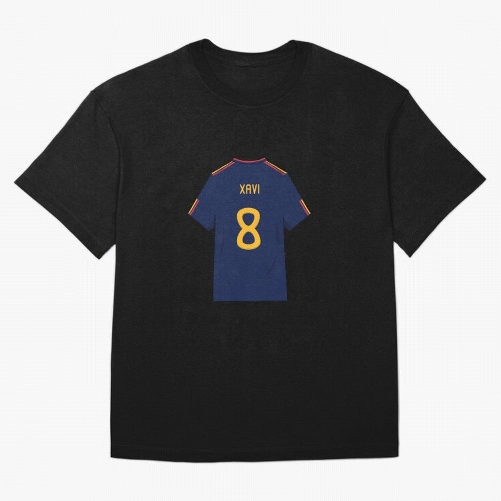 Xavi World Cup 2010 Jersey Oversized T-Shirt Celebrate Fan Favorites in FIFA World Cup 2026 Spirit, Featuring Portugal, Spain and Germany, Messi and Cristiano Ronaldo, Sports Nostalgia, International Competition, Famous Players and Unforgettable