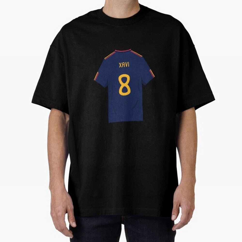 Xavi World Cup 2010 Jersey Oversized T-Shirt Celebrate Fan Favorites in FIFA World Cup 2026 Spirit, Featuring Portugal, Spain and Germany, Messi and Cristiano Ronaldo, Sports Nostalgia, International Competition, Famous Players and Unforgettable