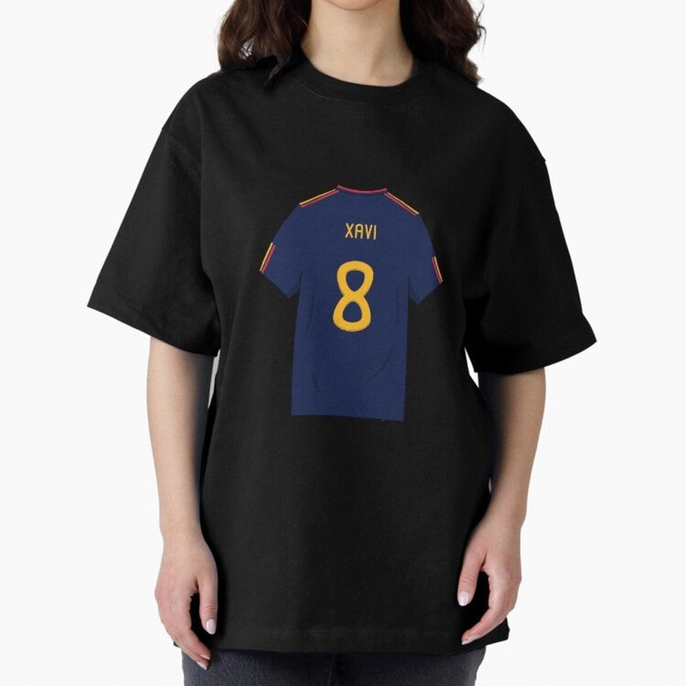 Xavi World Cup 2010 Jersey Oversized T-Shirt Celebrate Fan Favorites in FIFA World Cup 2026 Spirit, Featuring Portugal, Spain and Germany, Messi and Cristiano Ronaldo, Sports Nostalgia, International Competition, Famous Players and Unforgettable