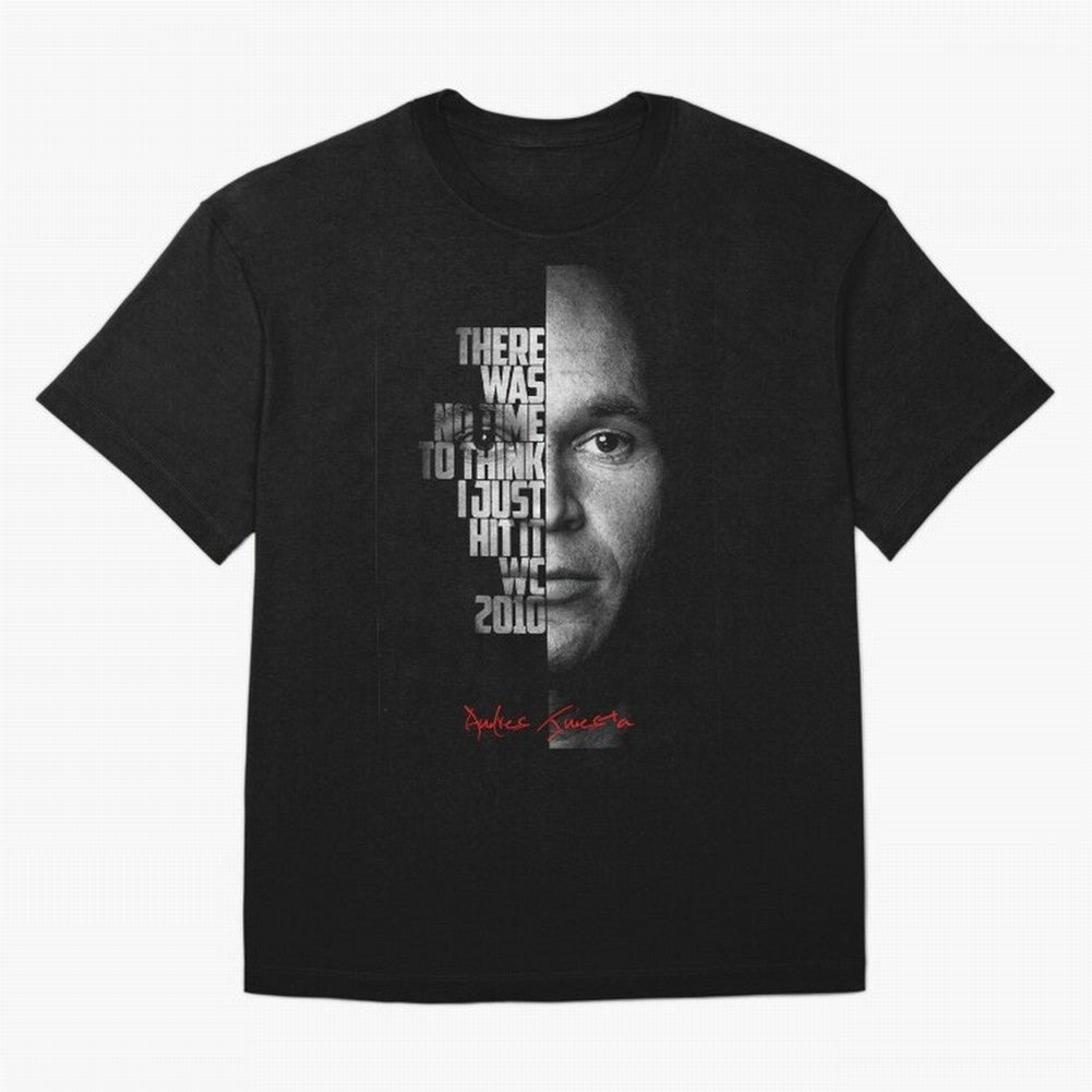 Black and white Andres Iniesta Quote. Classic T-Shirt Stand with FIFA World Cup 2026 USA Canada Mexico for Fans of Mbappe and Neymar and France, Bringing Fan Favorite Moments, National Team Passion, Big Match Drama and Soccer History; Perfect for