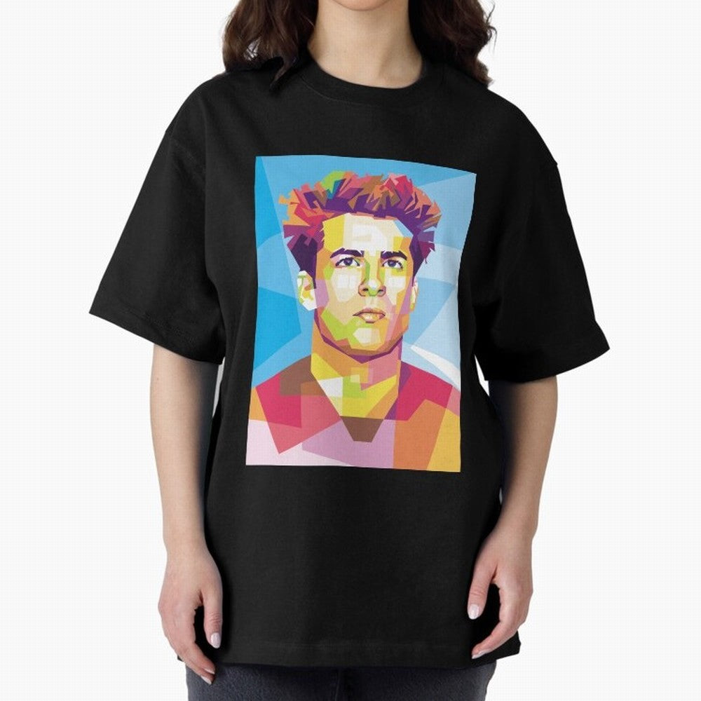 Riqui Puig in Pop Art Portrait Style Classic T-Shirt Show Match Day Excitement for FIFA World Cup 2026 Group Stage for Fans of Messi, Neymar and Mbappe and Brazil, Portugal and Argentina, Bringing Football History, Final Match Energy, Crowd Noise