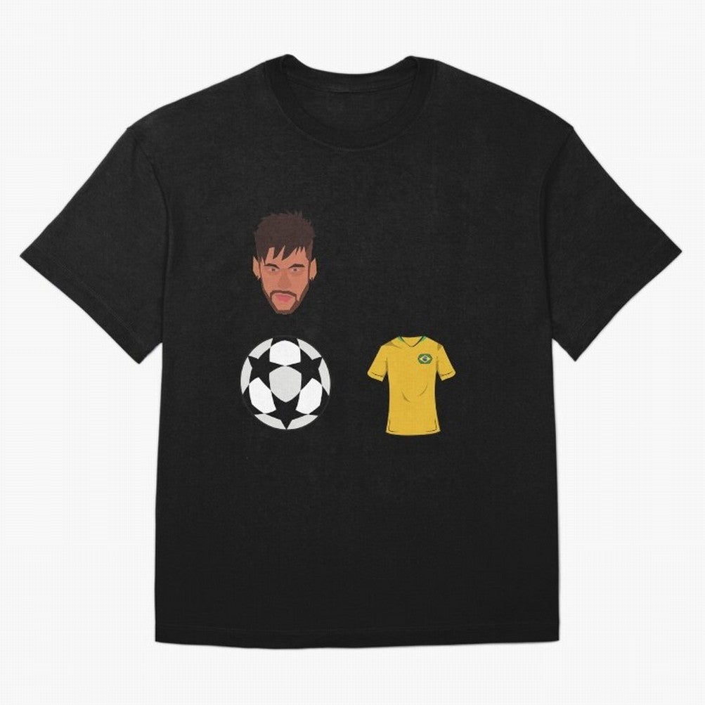 Neymar JR 10 - PSG X Brazil Oversized T-Shirt Mark Match Day Hype around FIFA World Cup 2026, Messi, England, France and Netherlands, Football Festival Excitement, Trophy Ambitions, Country Rivalries and Star Player Buzz; Perfect for Fans,