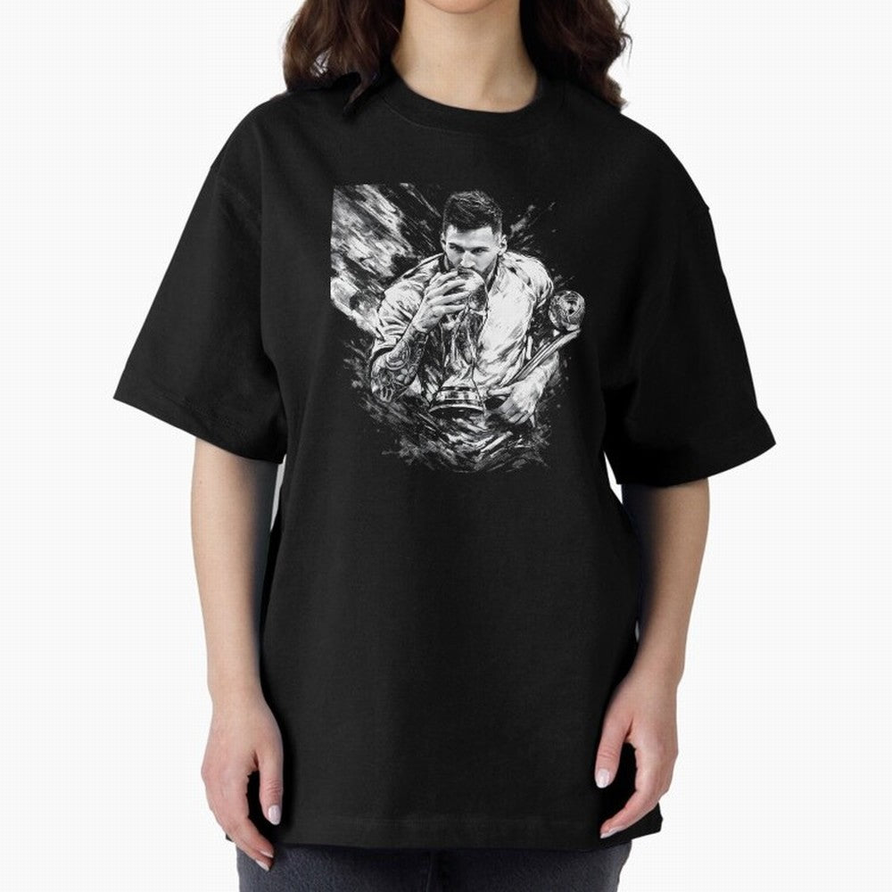 Eternal Glory ¨C Inked Champion Tribute Messi Premium T-Shirt Celebrate Fan Culture around Match Day Hype around FIFA World Cup 2026, Mbappe, England, France and Netherlands, Supporter Pride, Iconic Celebrations, Legendary Names and Global Match