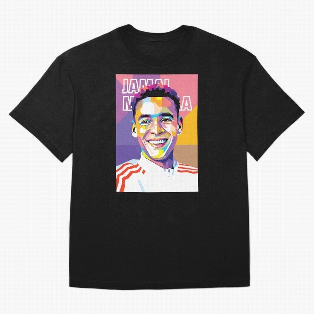 Jamal Musiala in WPAP Style Essential T-Shirt Keep the Match Day Mood of FIFA World Cup 2026 Group Stage for Fans of Neymar and France, Bringing Retro Football Energy, Iconic Rivalries, Trophy Chase Drama and Stadium Atmosphere; Made for Die Hard