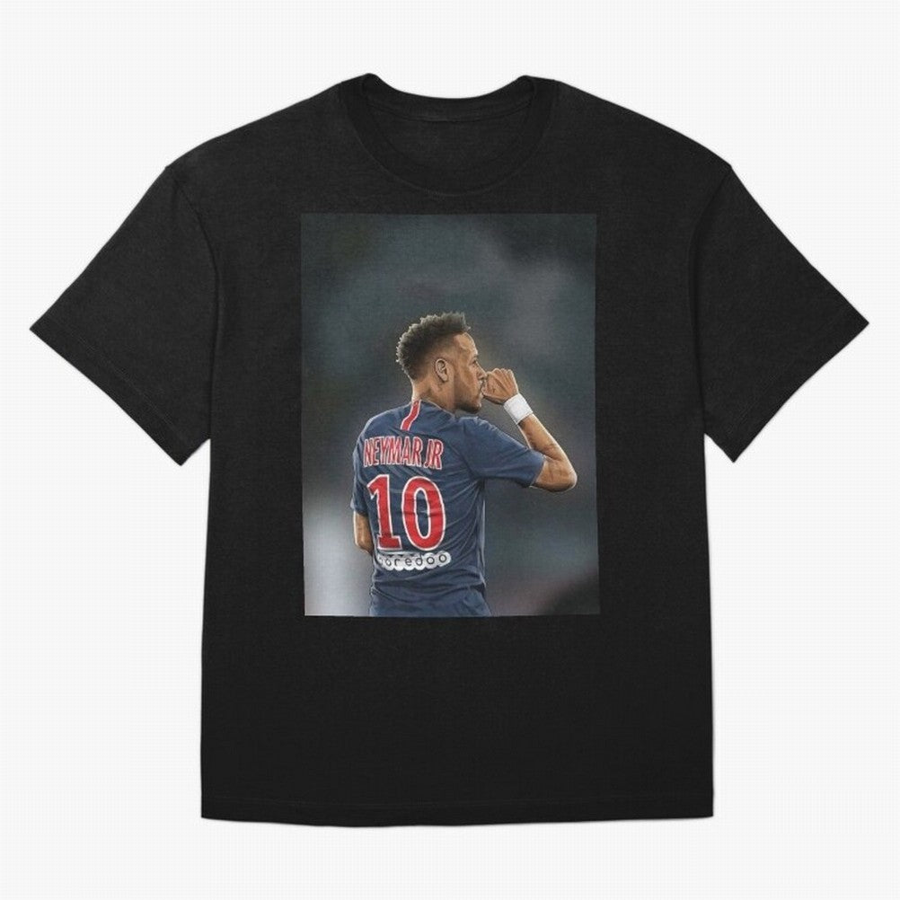 Neymar Watercolor Art Oversized T-Shirt Feel the Roar of FIFA World Cup 2026 USA Canada Mexico for Fans of Haaland and Mbappe and Argentina, Bringing Championship Spirit, Famous Goals, Roaring Crowds and International Football Unity; Ideal for