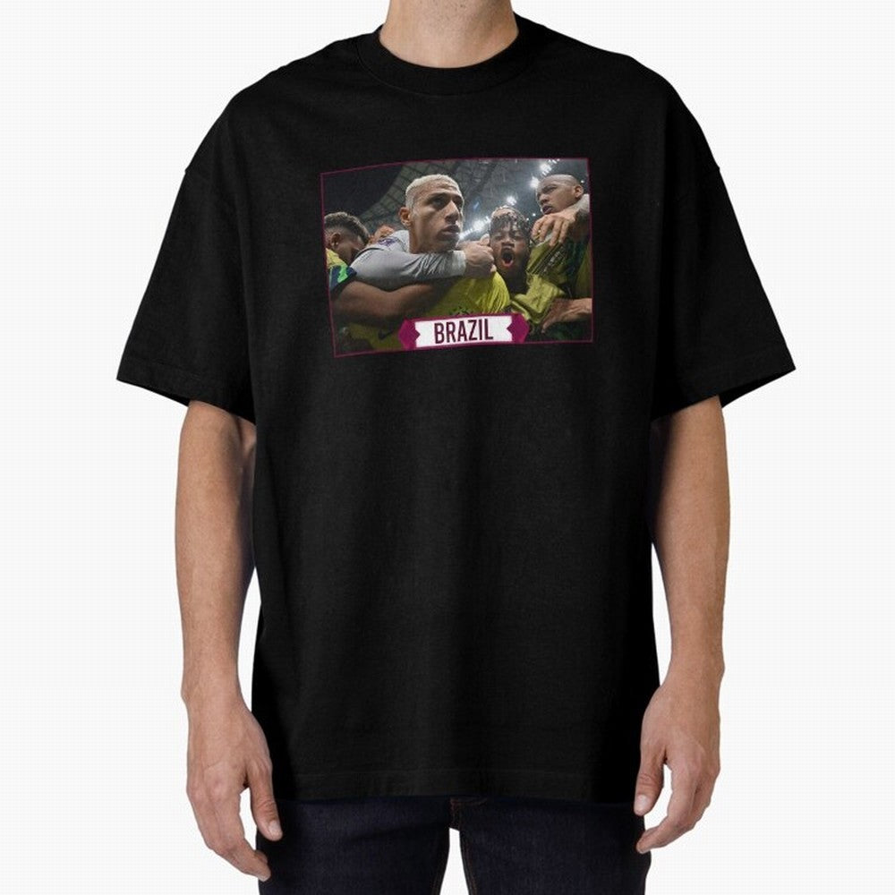 Brazil World Cup Oversized T-Shirt Celebrate the Biggest Stage of Match Day Hype around FIFA World Cup 2026, Haaland and Mbappe, Argentina, Football History, Final Match Energy, Crowd Noise and Once in a Lifetime Moments; Perfect for Supporters Who