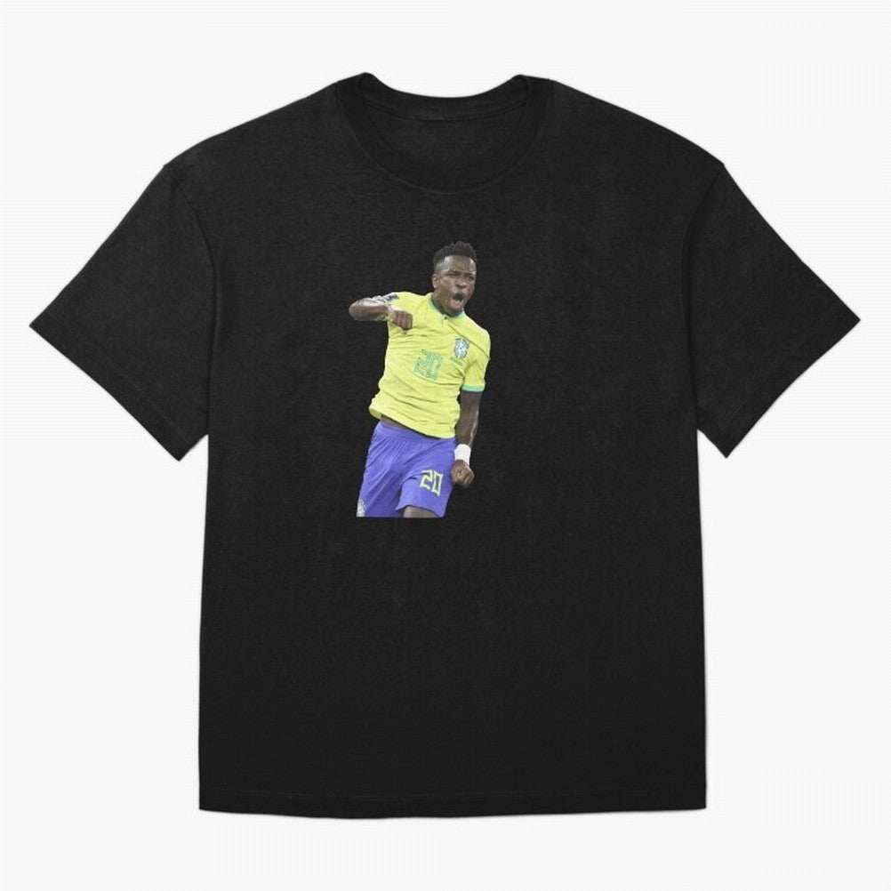 Vinicius Junior Classic T-Shirt Honor Football Greatness during Global Football Passion for FIFA World Cup 2026, Inspired by Messi, Neymar and Mbappe, Argentina and Brazil, Championship Spirit, Famous Goals, Roaring Crowds and International