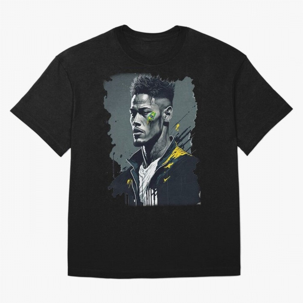 Neymar Jr. splash art Oversized T-Shirt Show Your Tournament Heart for the FIFA World Cup 2026 Journey through Messi, Neymar and Mbappe Highlights, Argentina, France and Brazil Pride, Football Festival Excitement, Trophy Ambitions, Country